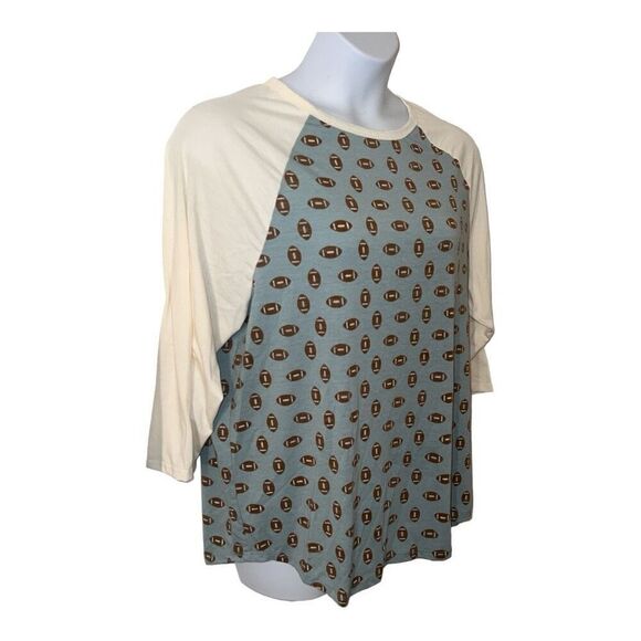 Lularoe football print randy top - Picture 2 of 4